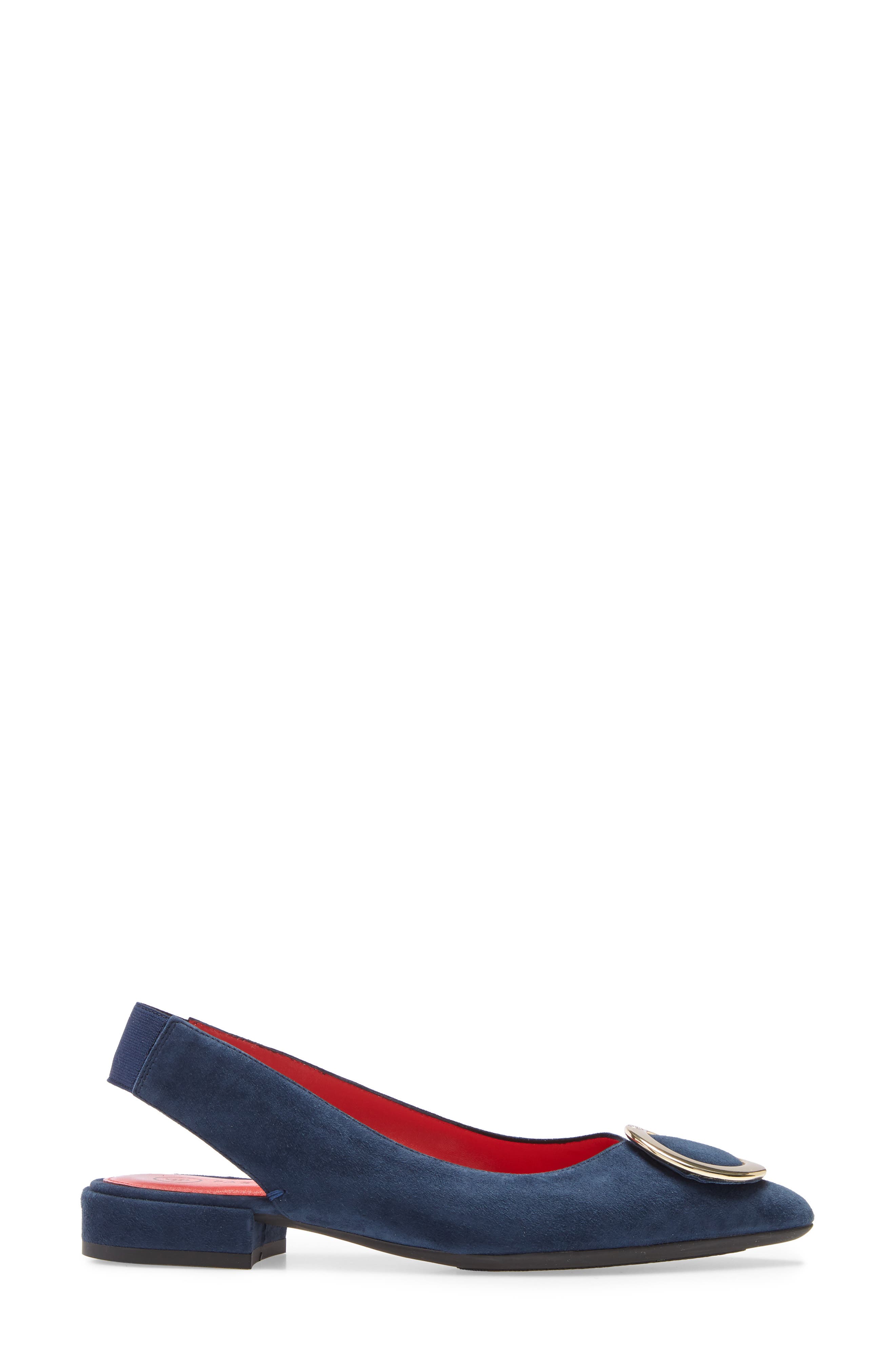 Pas de Rouge Janet Slingback Pointy Toe Flat, Alternate, color, 