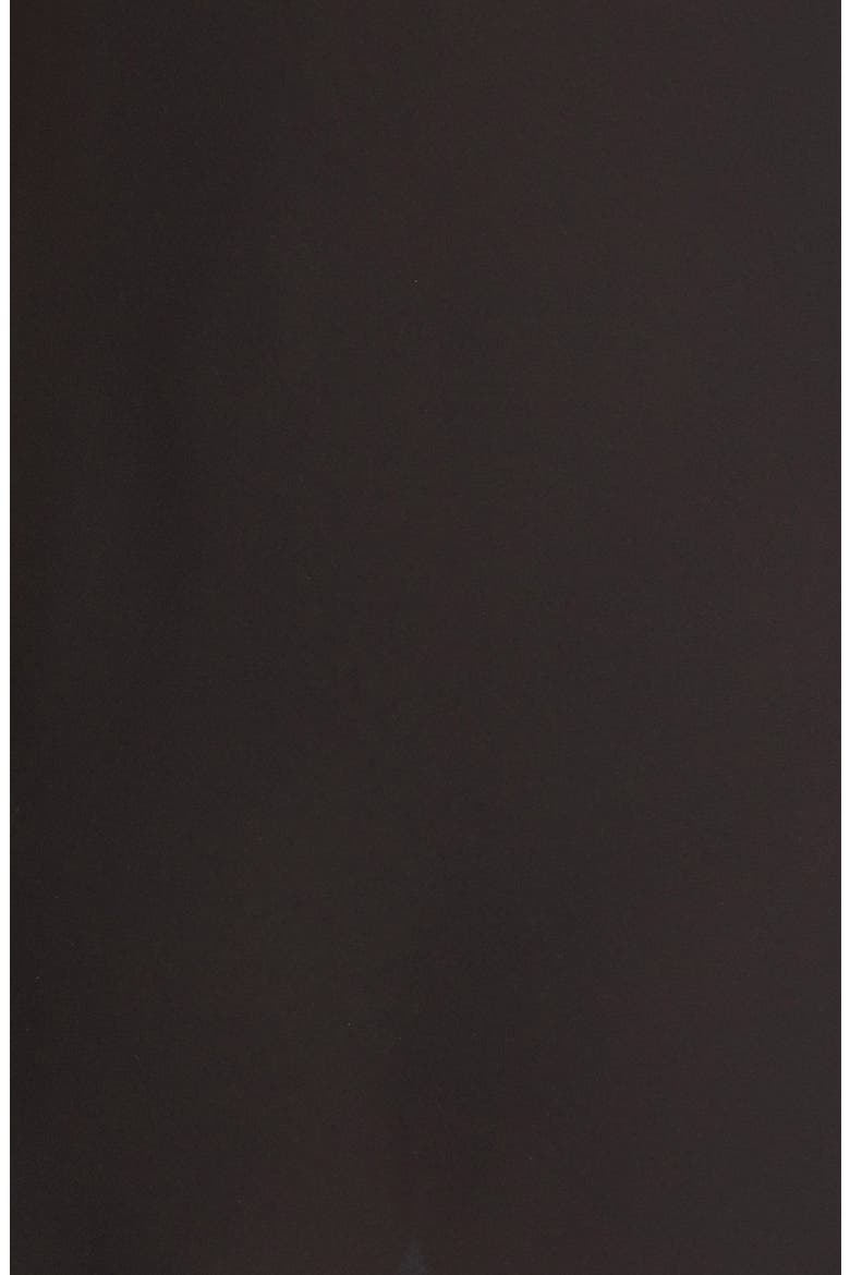 Lace Trim Silk Crepe Dress, Alternate, color, BLACK