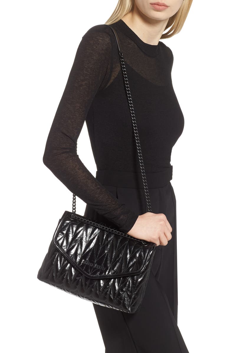 Miu Miu Matelassé Quilted Leather Shoulder Bag, Alternate, color,