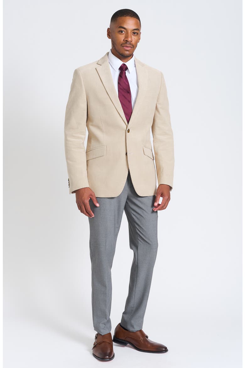Tan Waffle Corduroy Blazer, Alternate, color, TAN