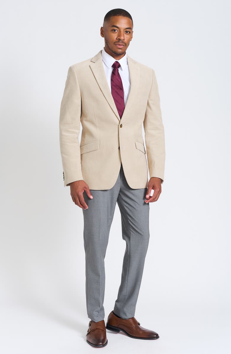 SAVILE ROW CO Tan Waffle Corduroy Blazer, Alternate, color, Tan