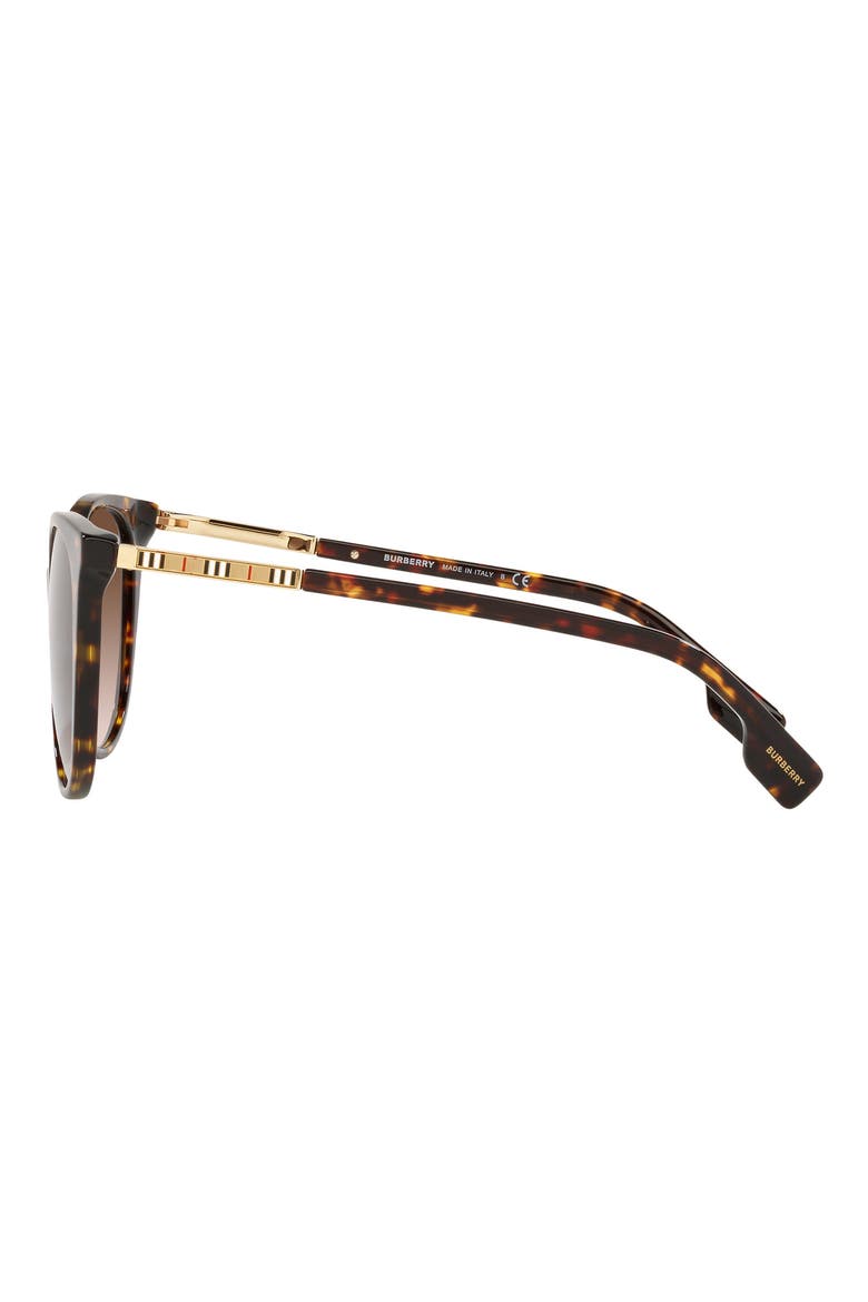 55mm Cat Eye Sunglasses, Alternate, color, DARK HAVANA / BROWN GRADIENT