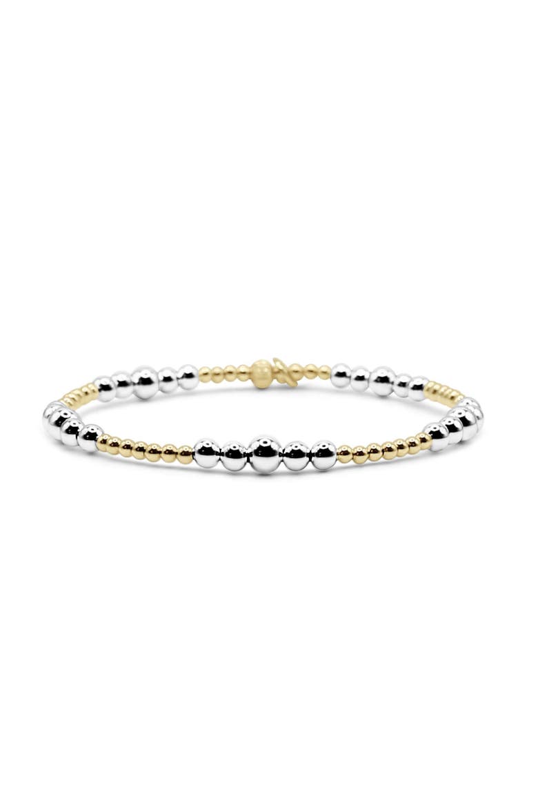 Bliss Two-Tone Beaded Bracelet, Main, color, Gold