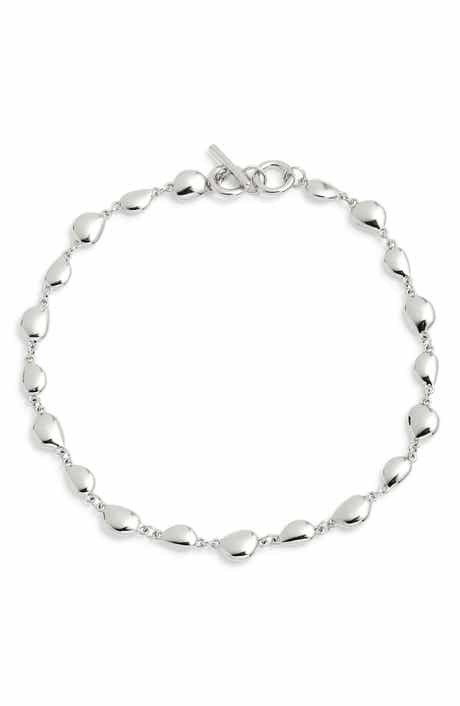 Open Edit Polished Orb Link Collar Necklace