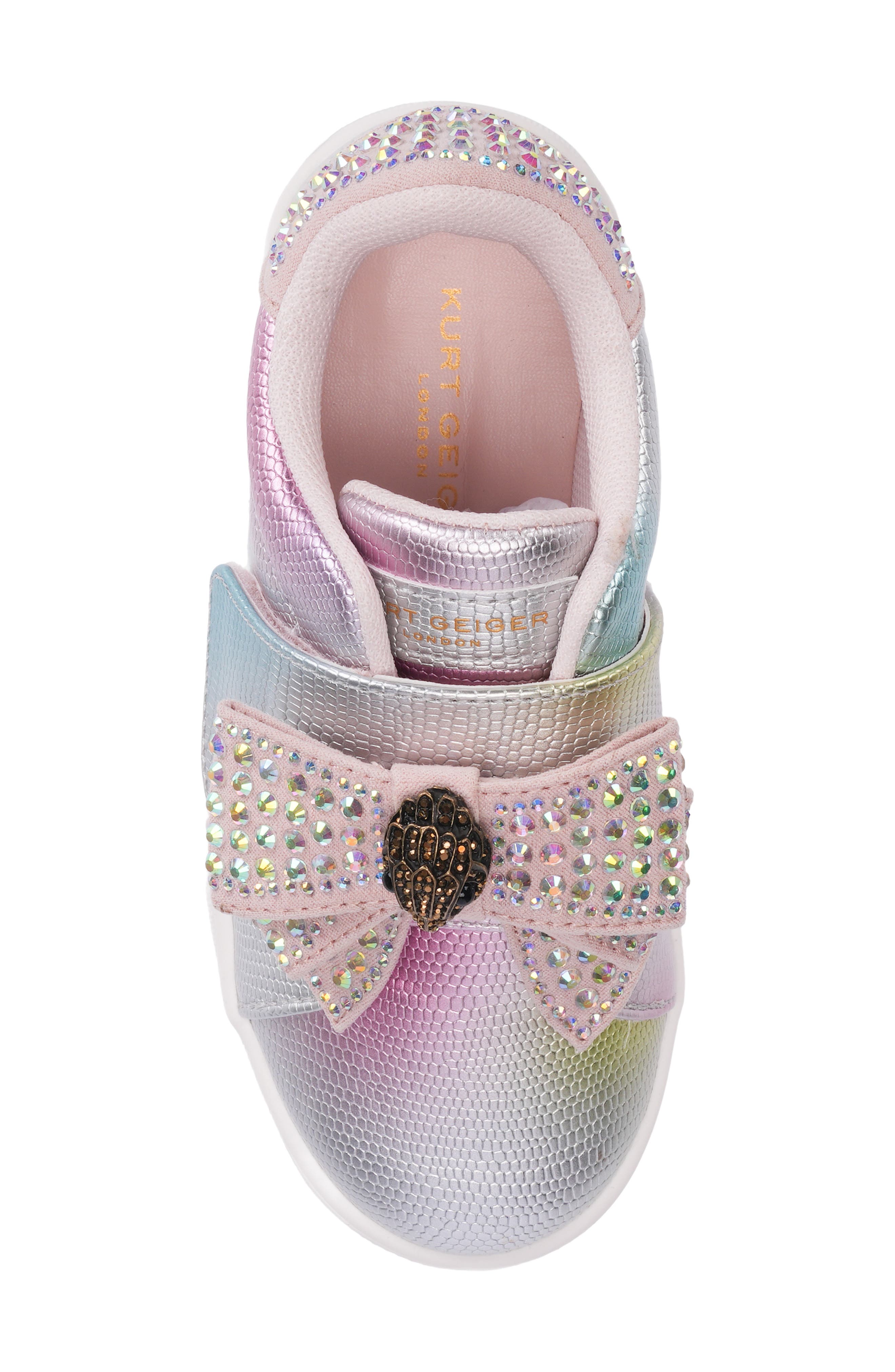 Kids' Mini Laney Bow Sneaker, Alternate, color, PINK/ IRIDESCENT