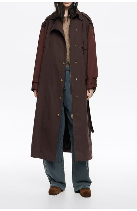 Two-Tone Maxi Trench