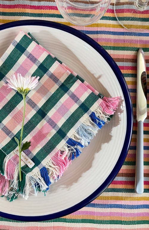 ARCHIVE NEW YORK ARCHIVE NEW YORK HANDWOVEN CLASSIC PLAID COTTON PARTY NAPKINS, SET OF 4