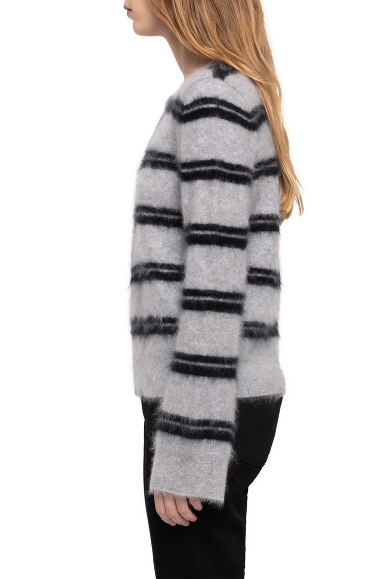 Mandala Striped Cashmere Sweater, Alternate, color, GRIS CHINE CLAI