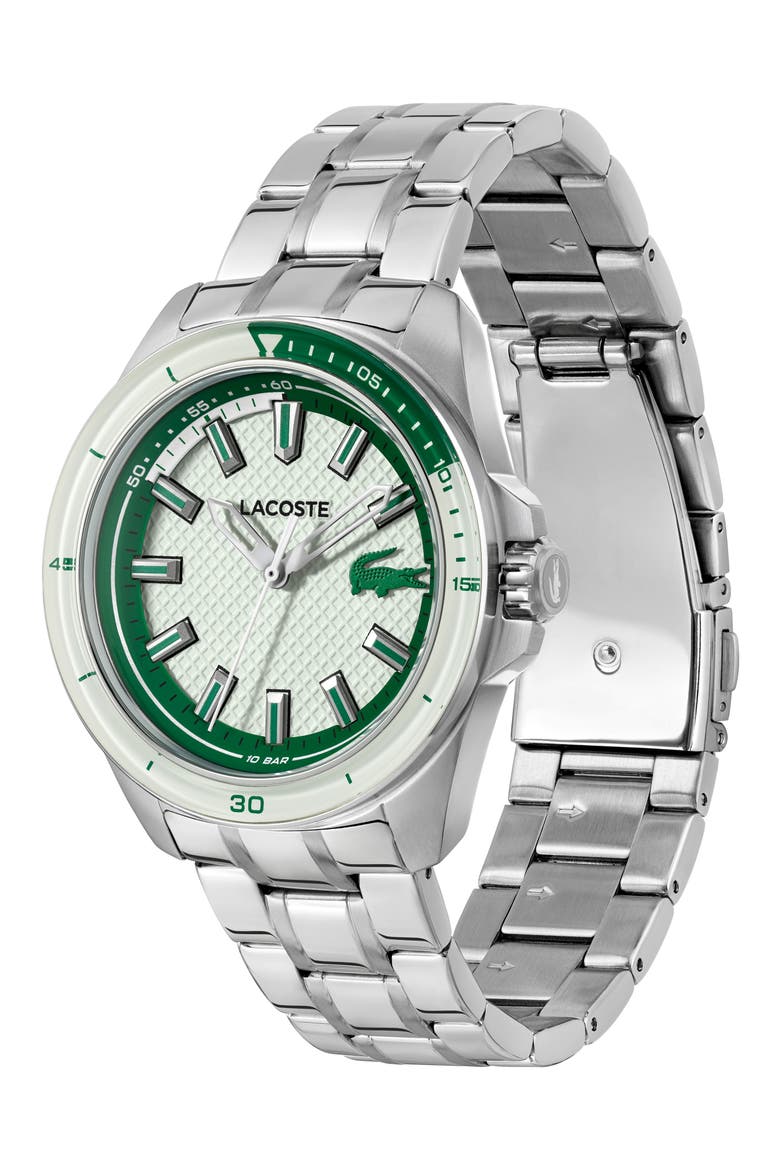 Capbreton Bracelet Watch, 43mm, Alternate, color, SILVER