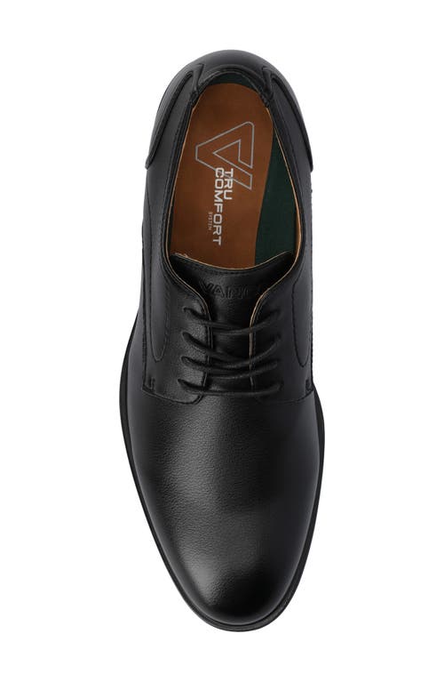 Vance Co. Kimball Wide Width Plain Toe Dress Shoe In Black