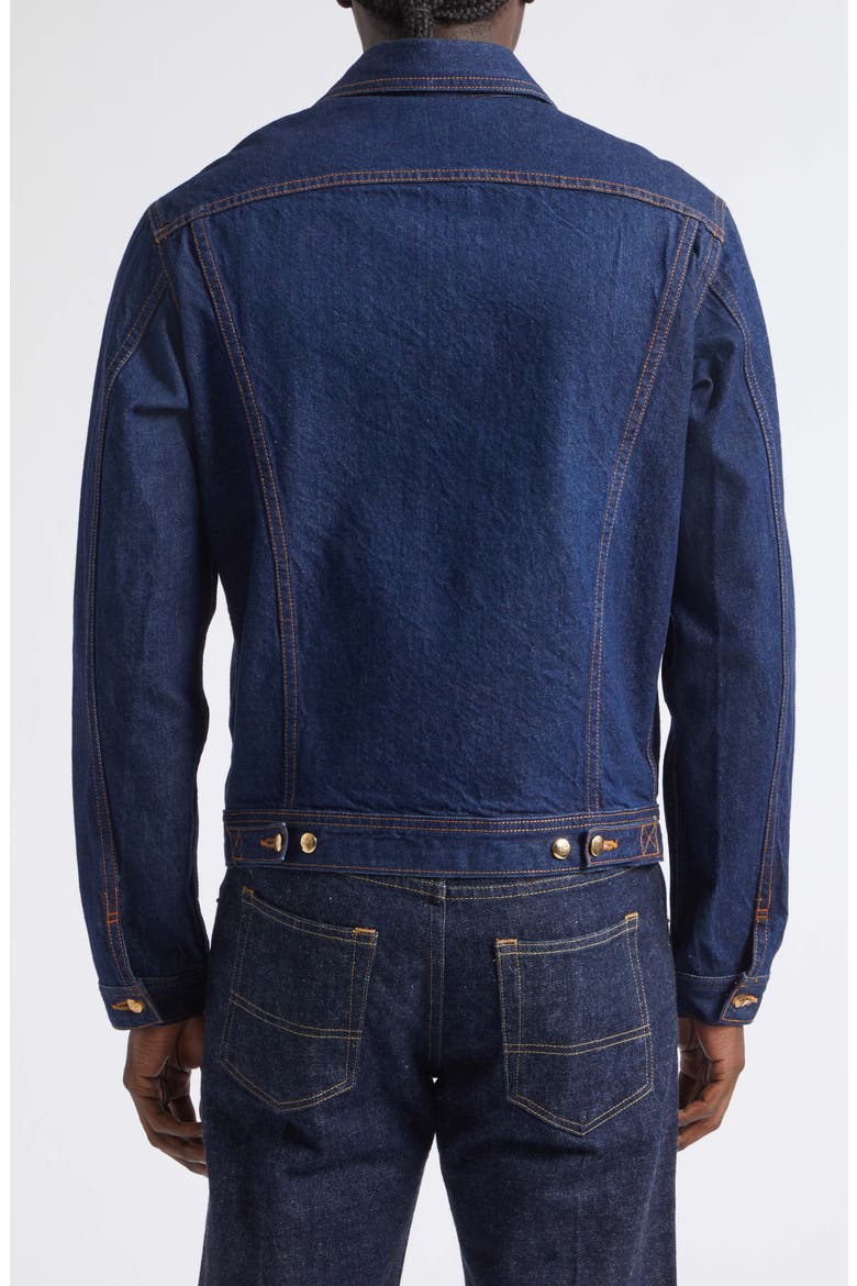 Deep Indigo Denim Trucker Jacket, Alternate, color, DEEP INDIGO