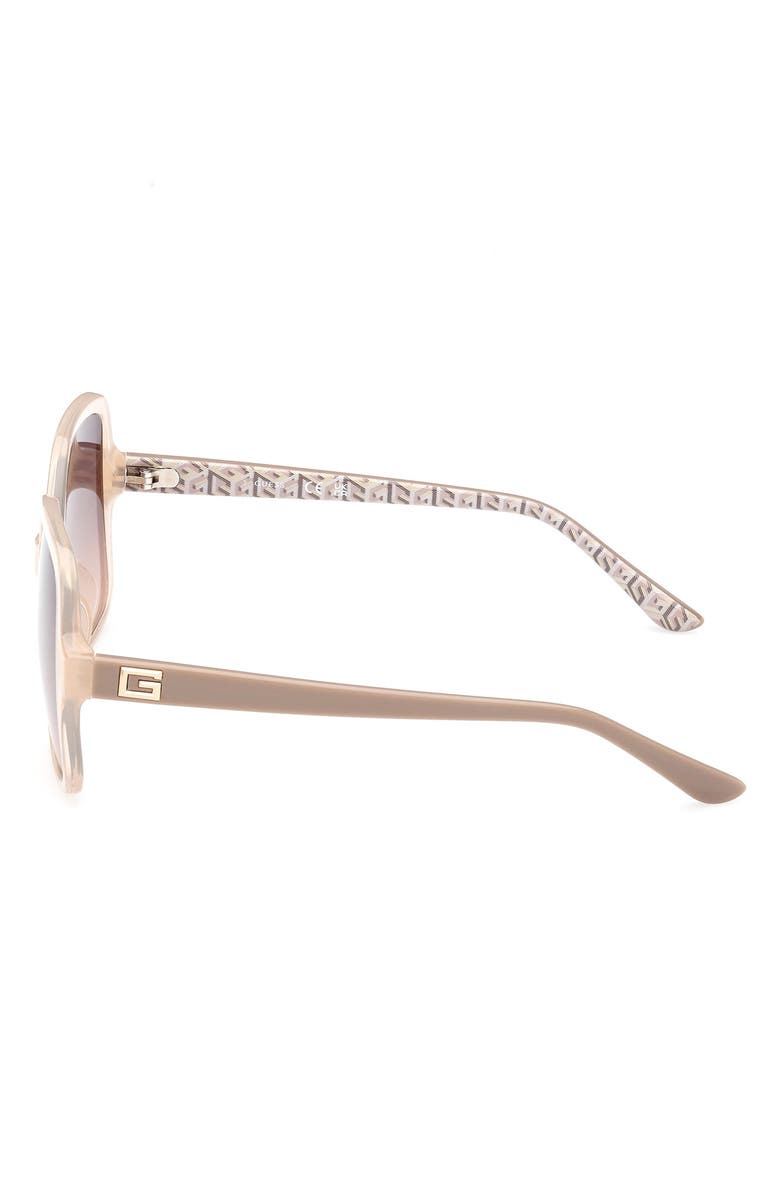 GUESS Square Sunglasses, Alternate, color, Shiny Beige / Gradient Brown