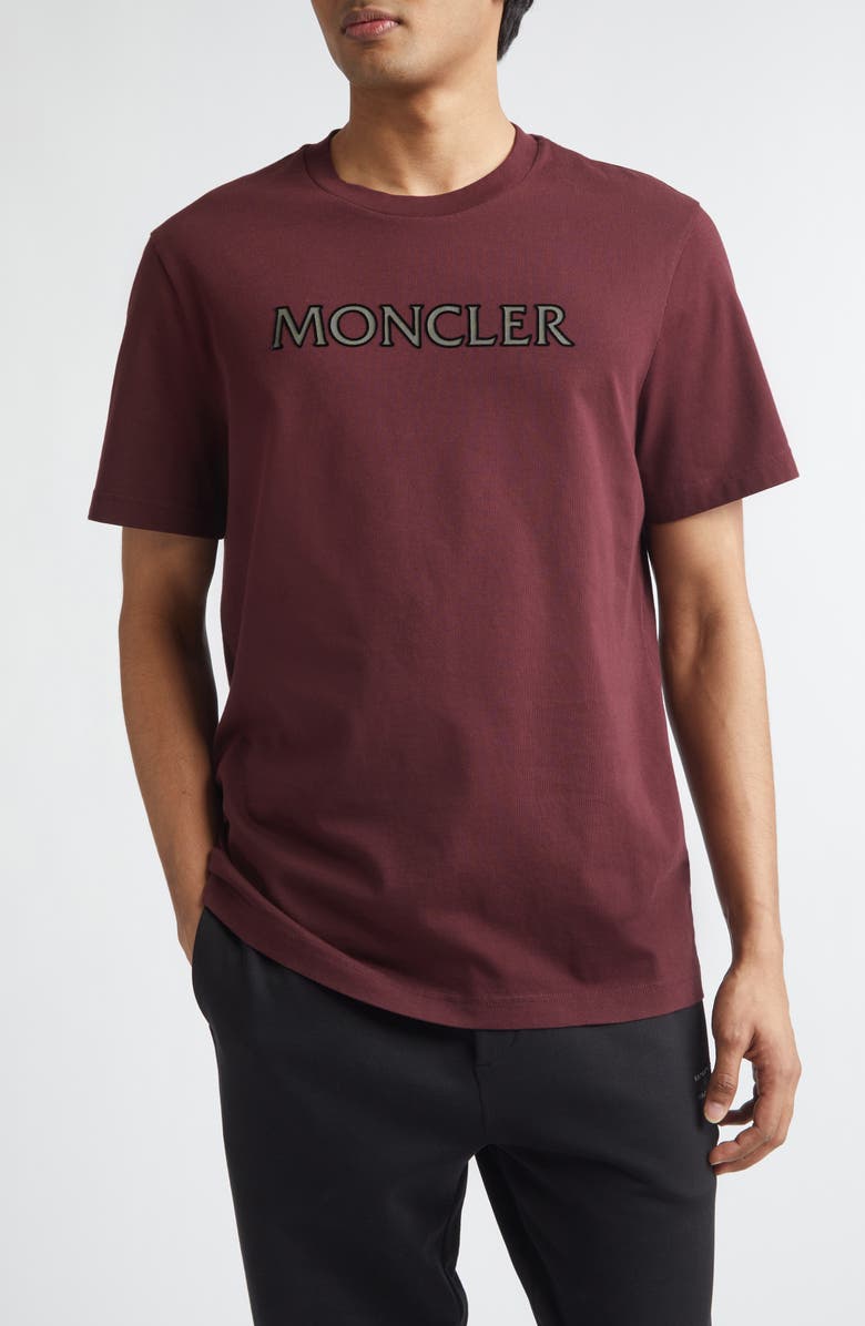 Moncler Logo Patch Graphic T-Shirt, Main, color, Port Royale