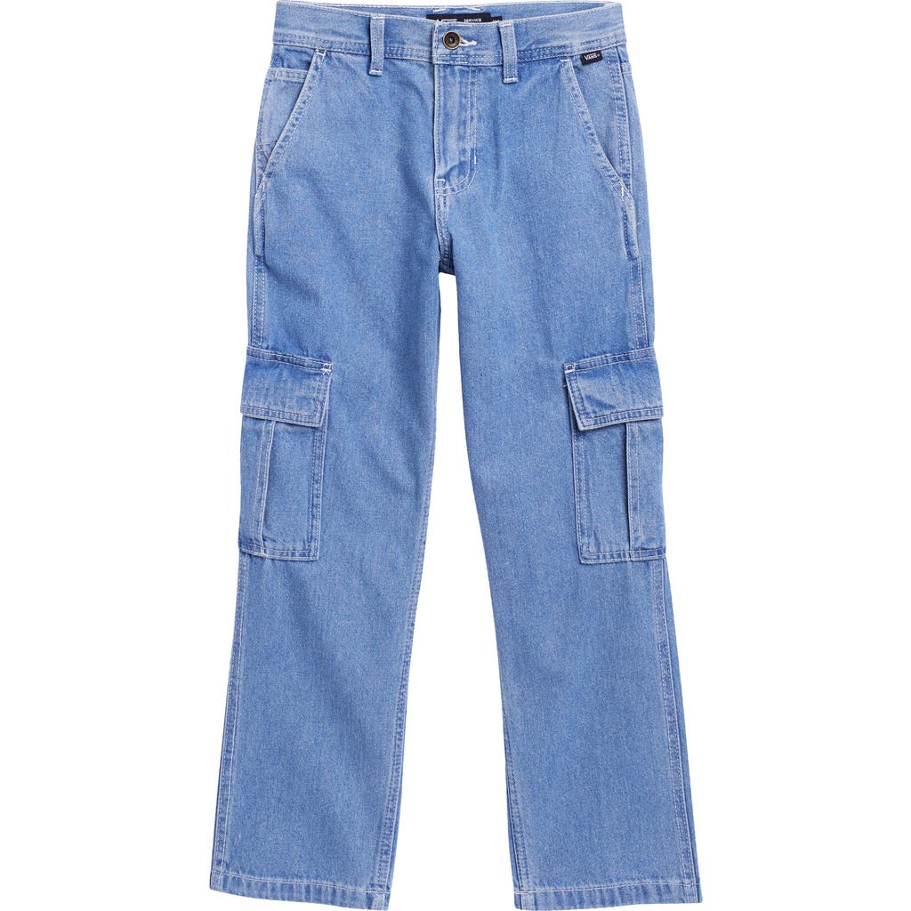 Vans Kids' Service Cargo Jeans In Stonewash Blue