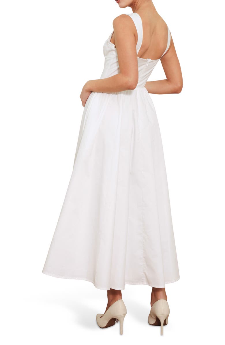 FREEMARKET Cotton Midi Dress, Alternate, color, White