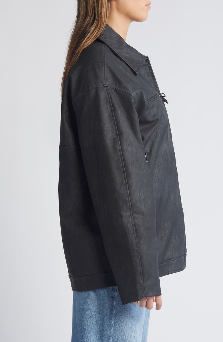 Mistress Rocks Oversize Faux Leather Jacket, Alternate, color, 