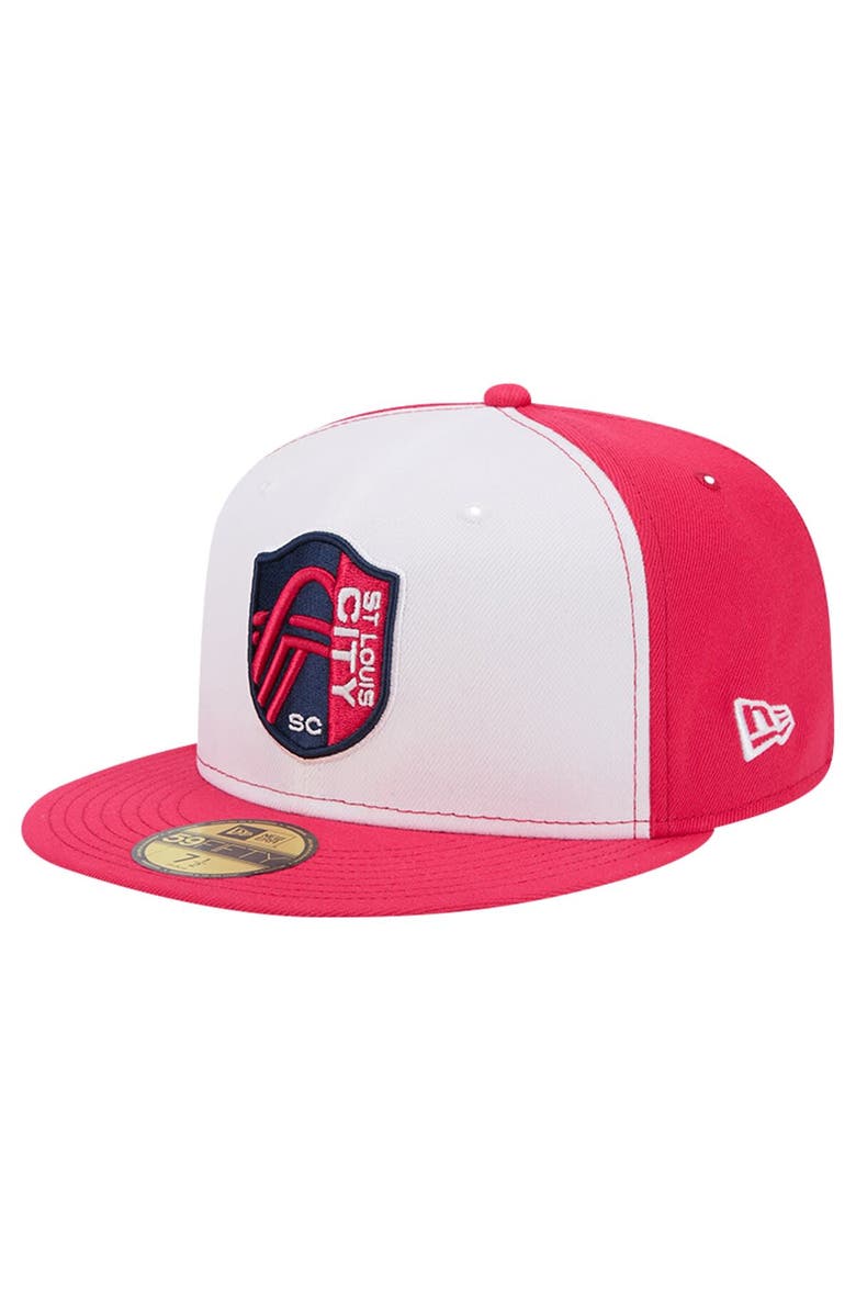 New Era Men's New Era White/Red St. Louis City SC 2024 Kick Off Collection 59FIFTY Fitted Hat, Alternate, color, 