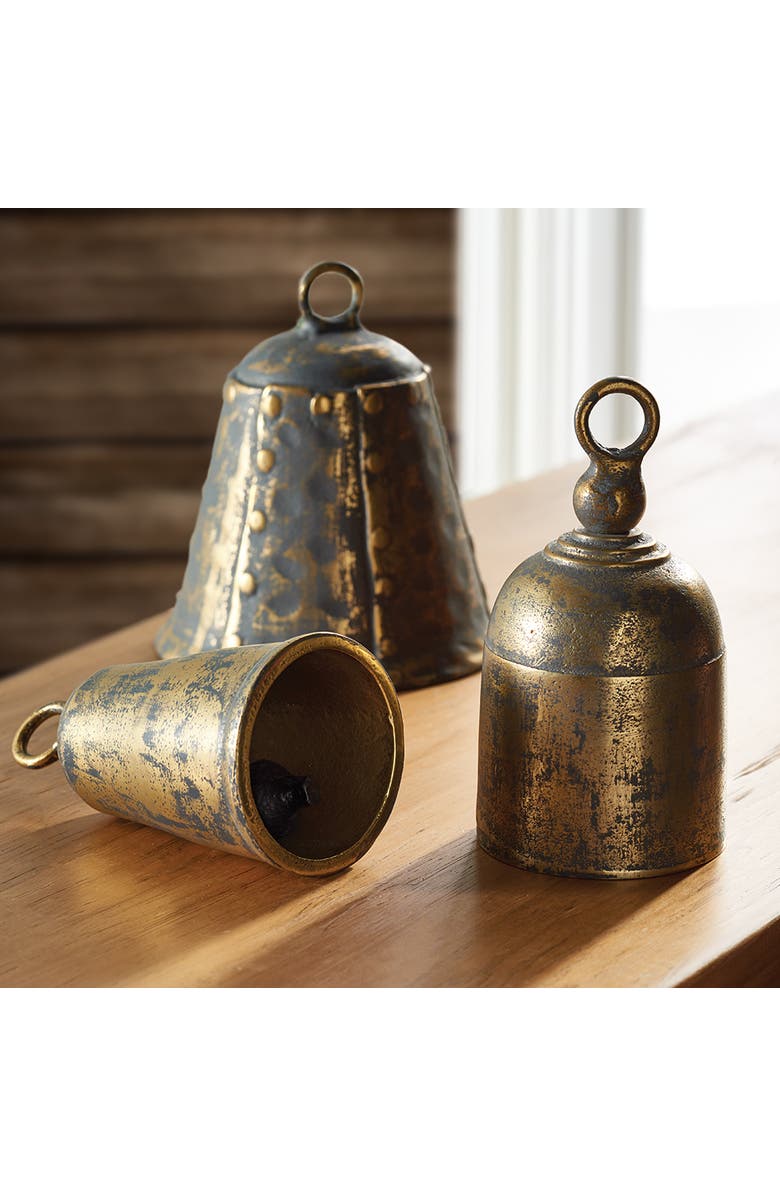Napa Home & Garden La Taverna Bells, Set Of 3, Alternate, color, Gold