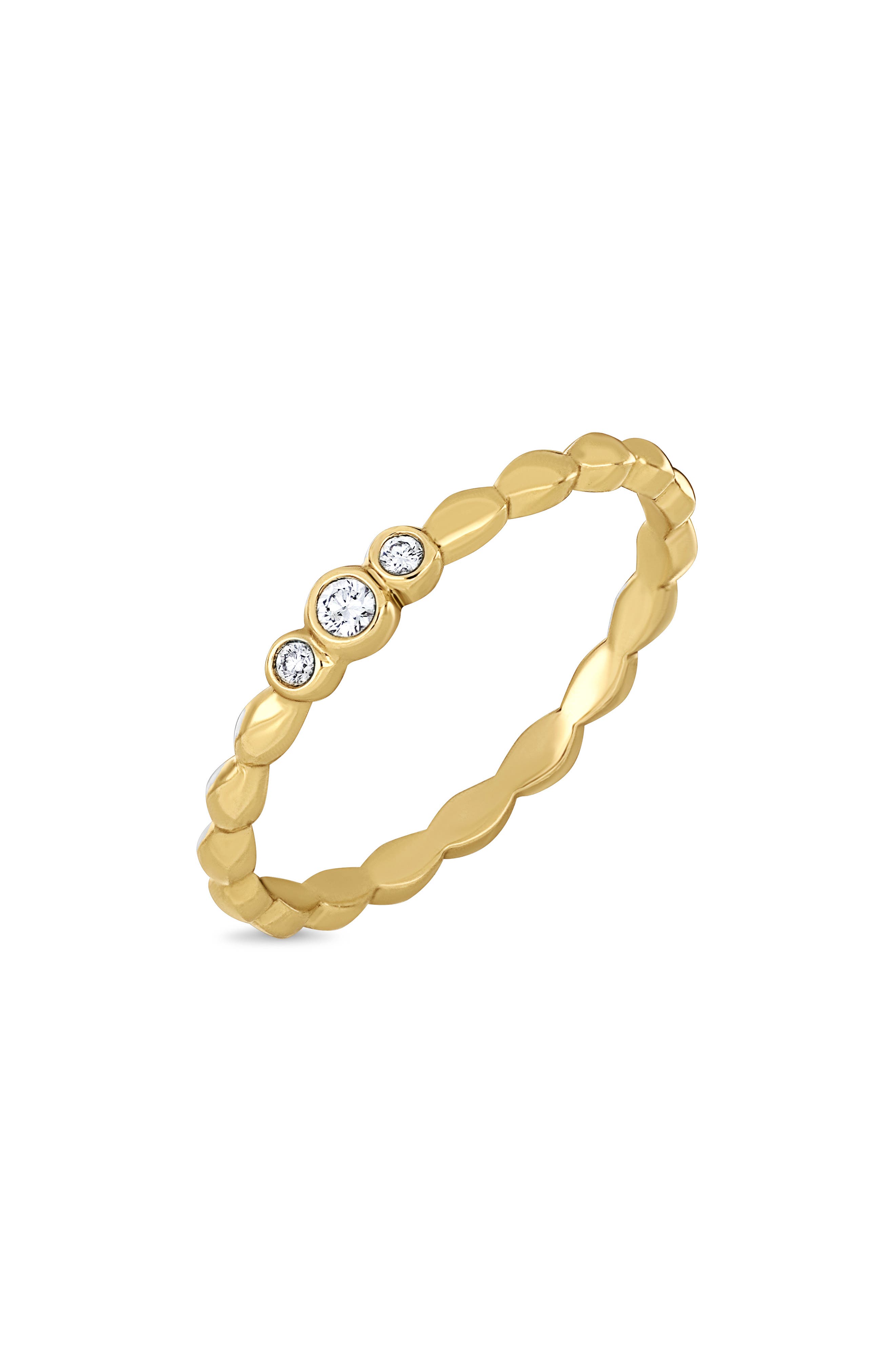 Bony Levy Monaco 18K Yellow Gold Diamond Stackable Ring