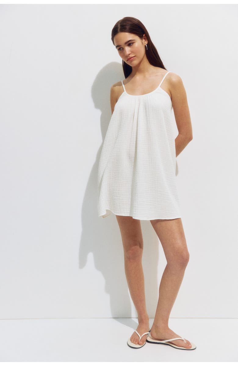 H&M Muslin beach dress, Main, color, White