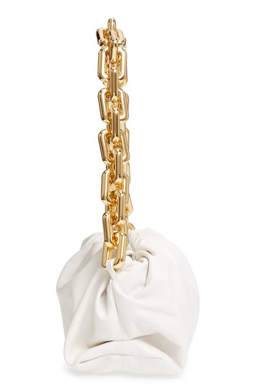 Bottega Veneta The Chain Pouch Leather Shoulder Bag In White