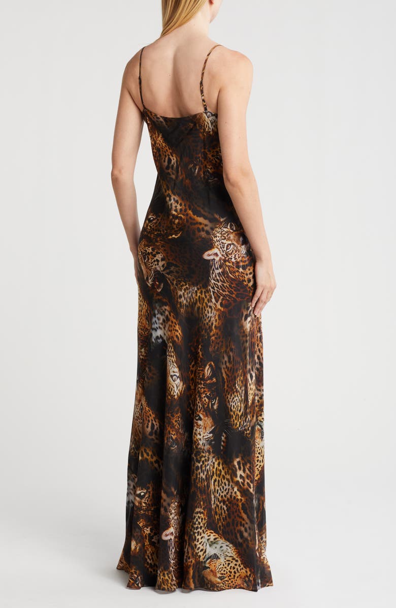 L'AGENCE Christine Cowl Neck Silk Chiffon Slipdress, Alternate, color, 