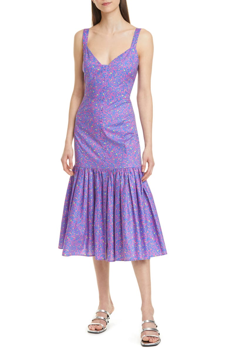 Tanya Taylor Calle Midi Dress, Main, color, 