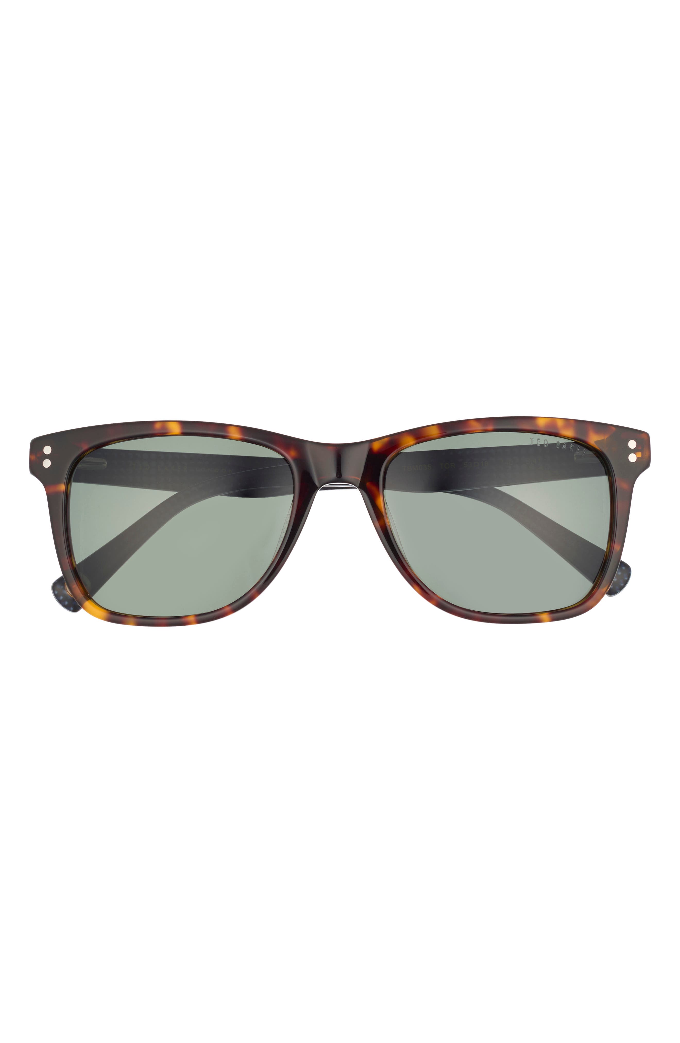 Ted Baker London 53mm Polarized Acetate Frame Square Sunglasses