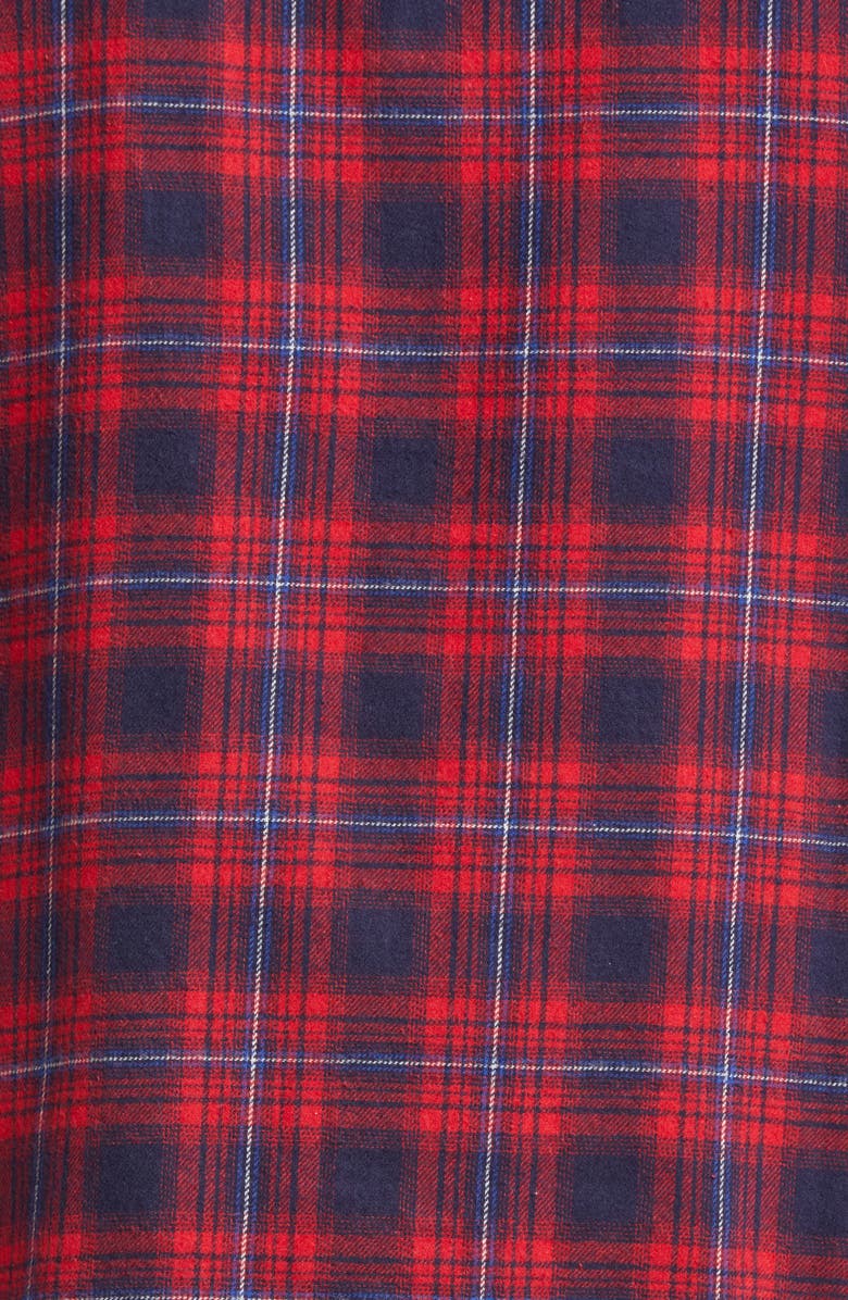 Nordstrom Plaid Flannel Pajamas, Alternate, color, Navy- Red Lino Plaid