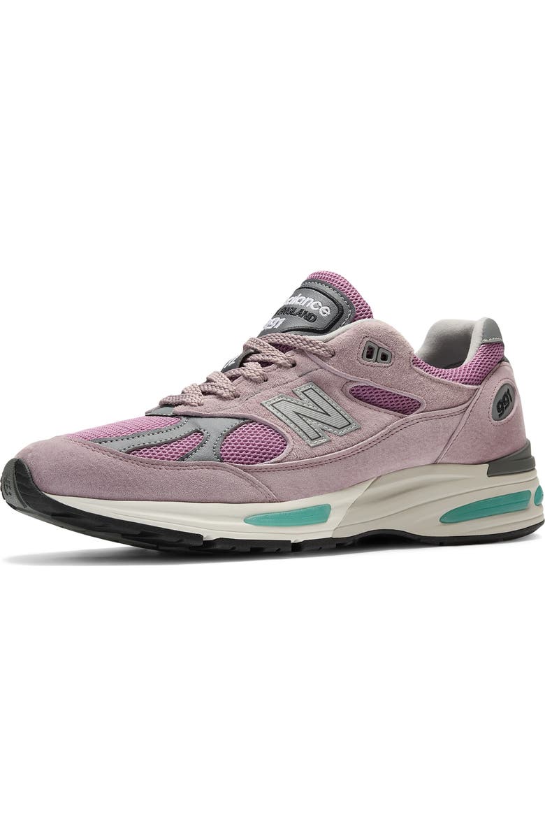 New Balance Gender Inclusive 991 v2 Sneaker, Alternate, color, Polignac/ Toadstool