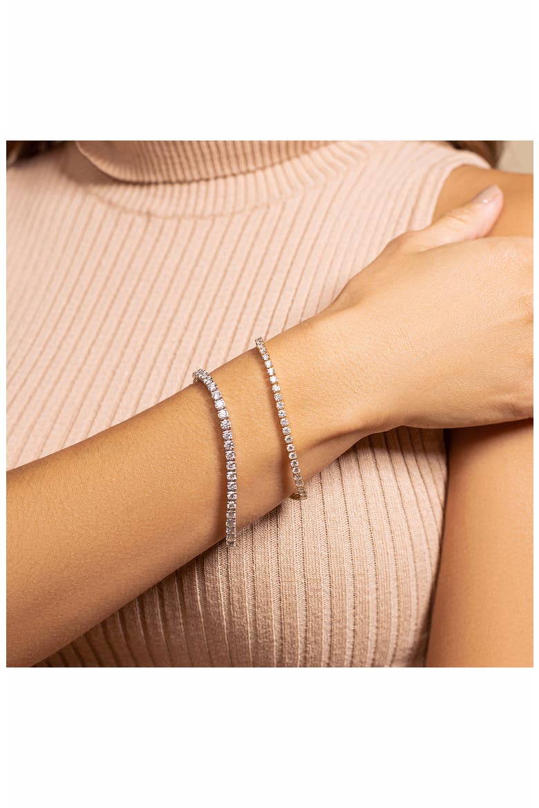 Lab Created Diamond Tennis Bracelet, Alternate, color, YELLOW GOLD