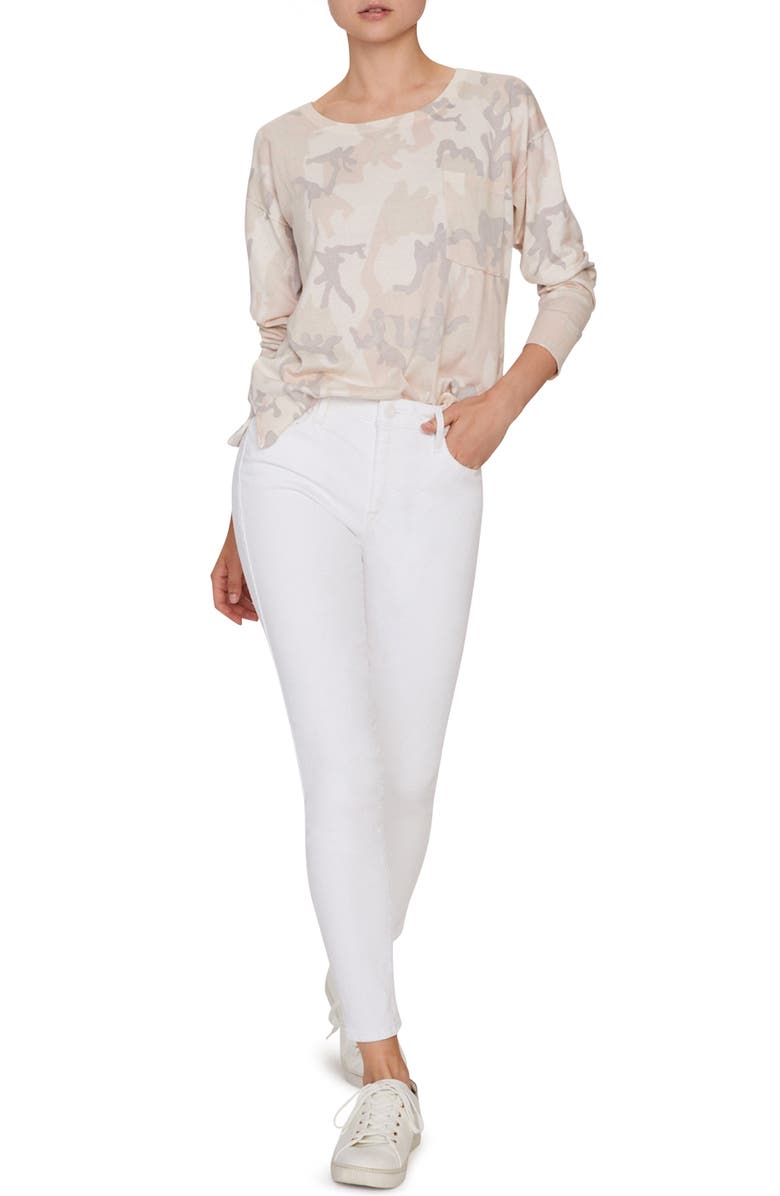 Sanctuary Pale Camo Cotton Blend Sweater, Alternate, color, 