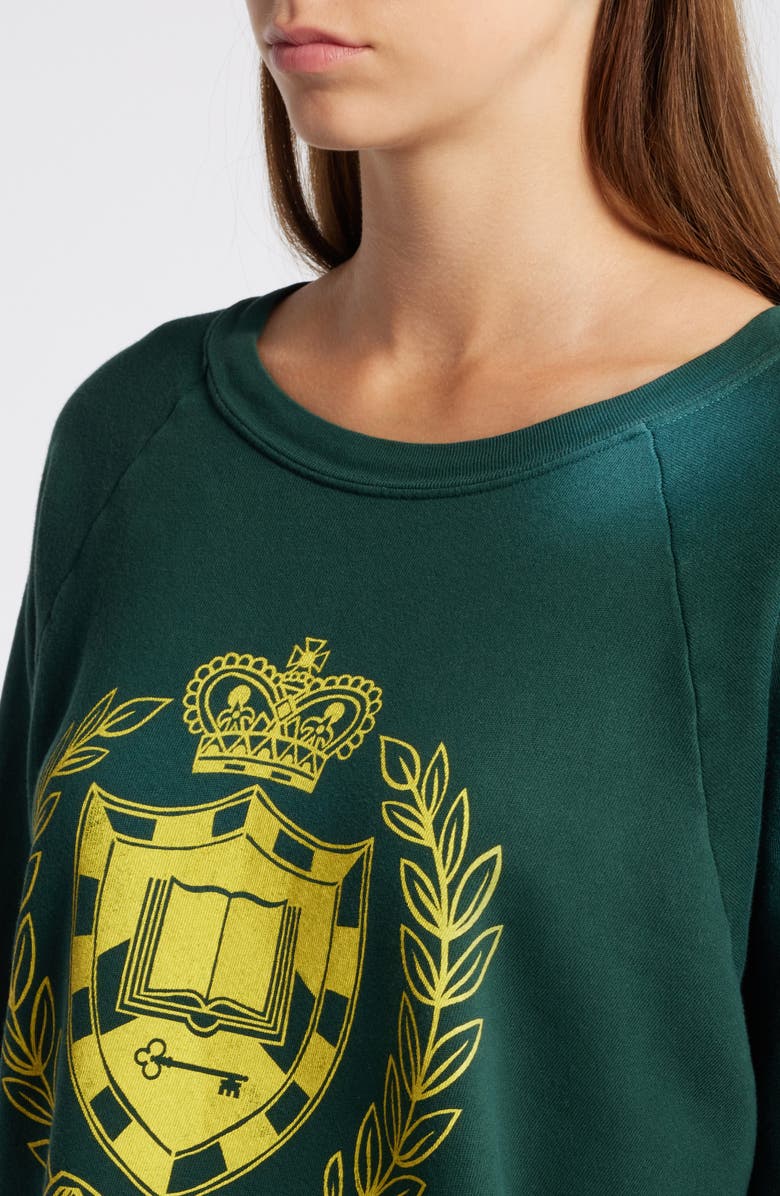 Daydreamer Oxford Crest Cotton Blend Sweatshirt, Alternate, color,