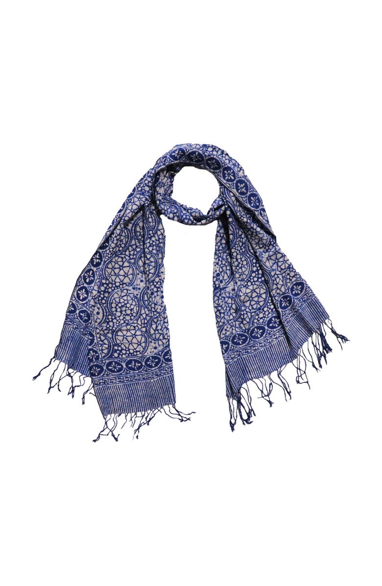 Kasih Co-op Handmade Batik Scarf, Main, color, Stone