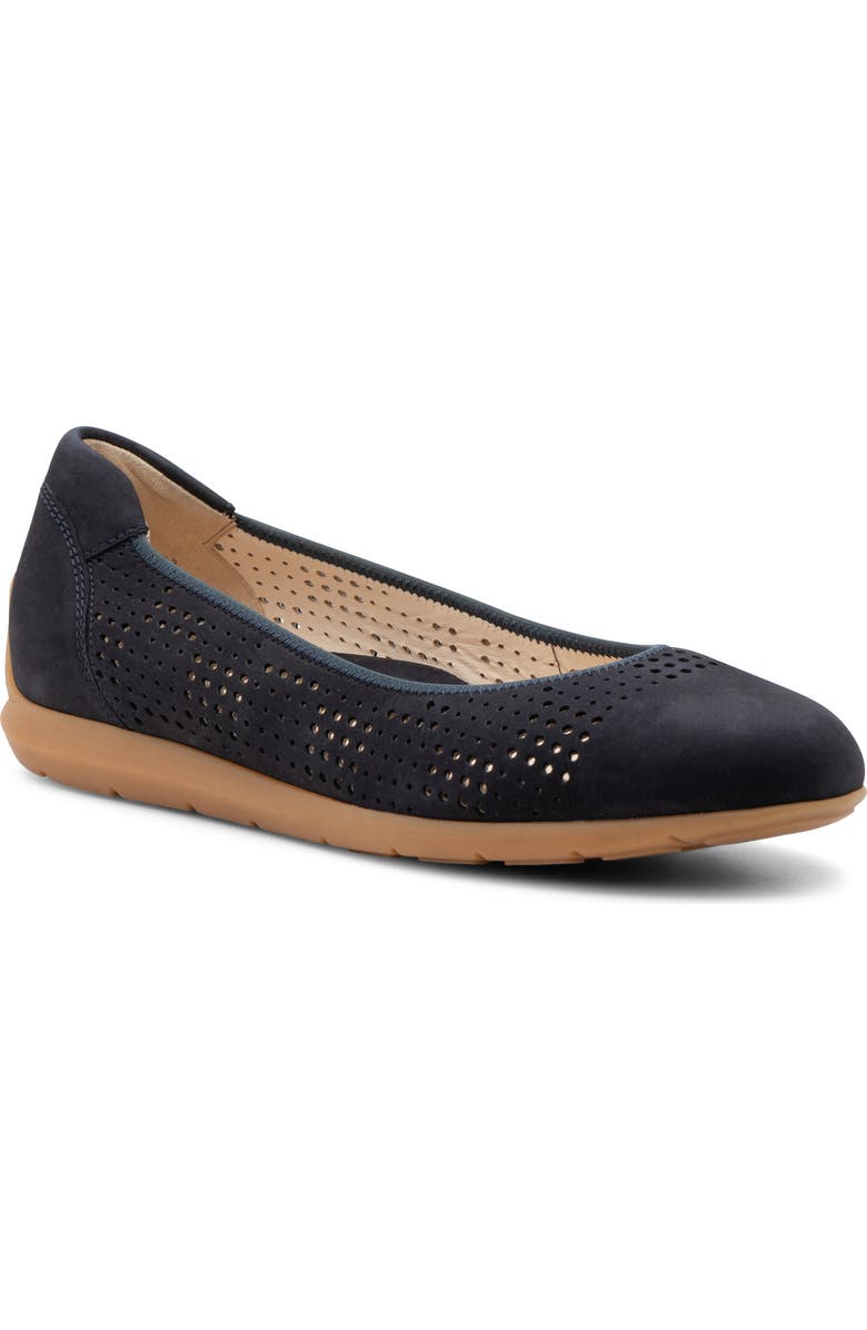 ara Sarah Perf Flat, Main, color, Navy