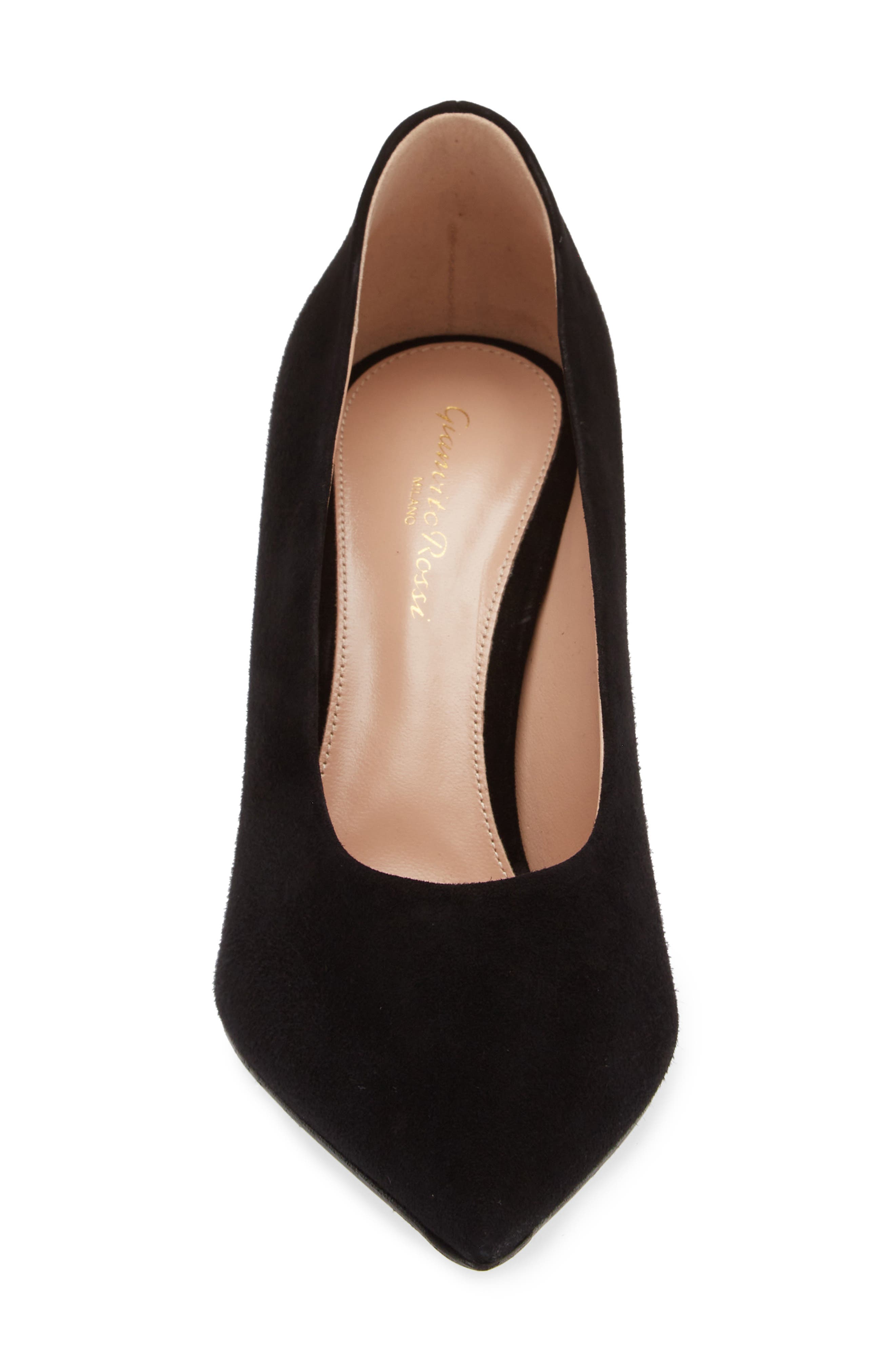 Pointed Toe Suede Pump, Alternate, color, NERO