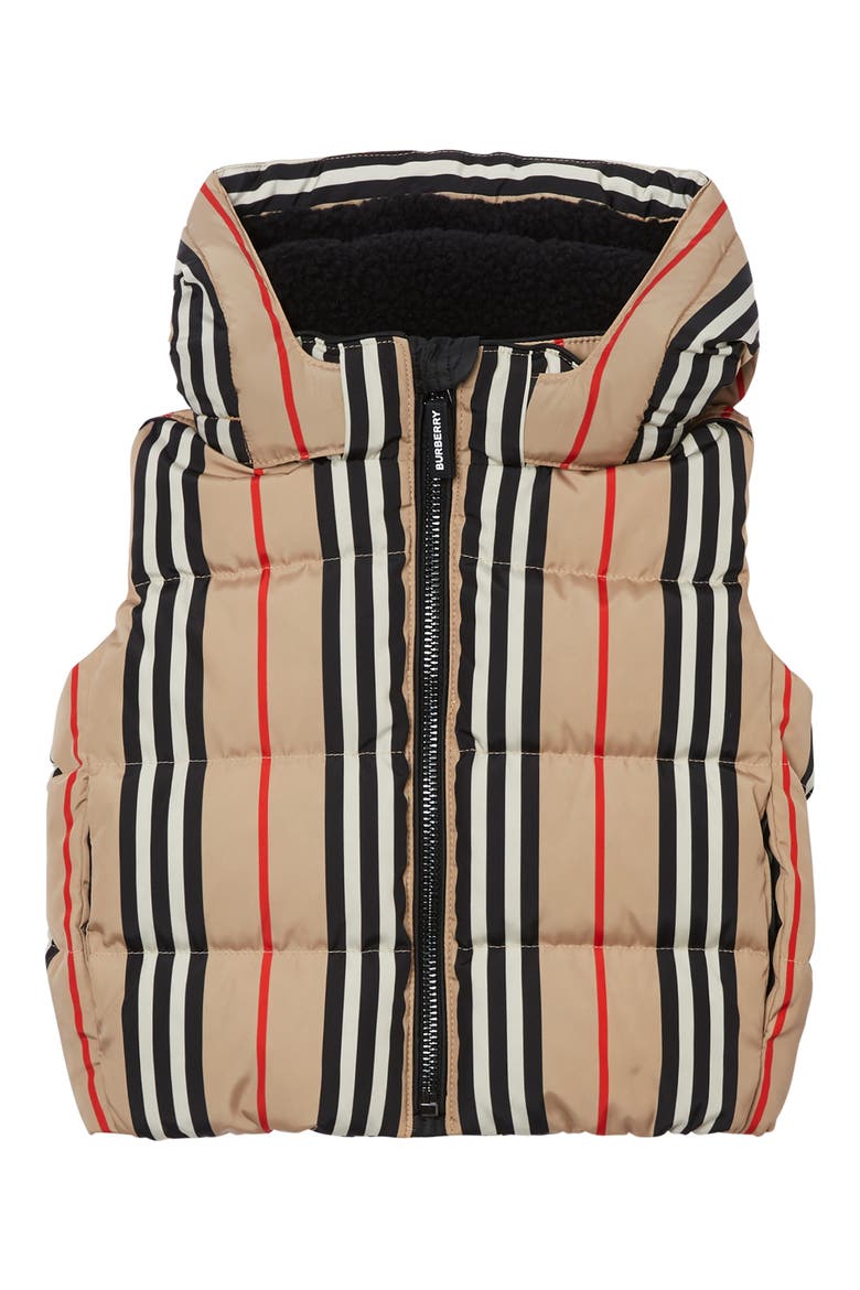 Leon Stripe Down Hooded Vest, Main, color, ARCHIVE BEIGE