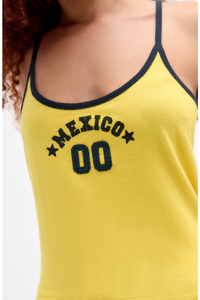 Mexico Crop Graphic Camisole, Alternate, color, YELLOW
