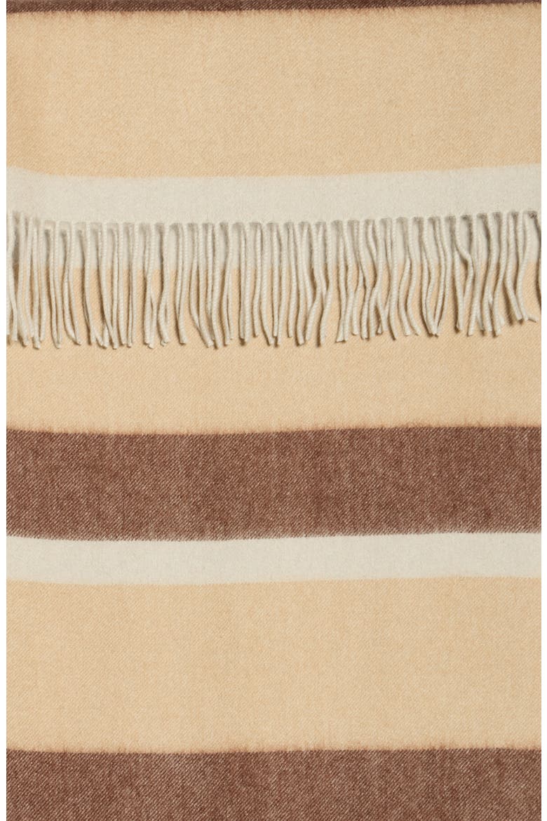 Stripe Fringe Cashmere Wrap Scarf, Alternate, color, PELICAN COMBO