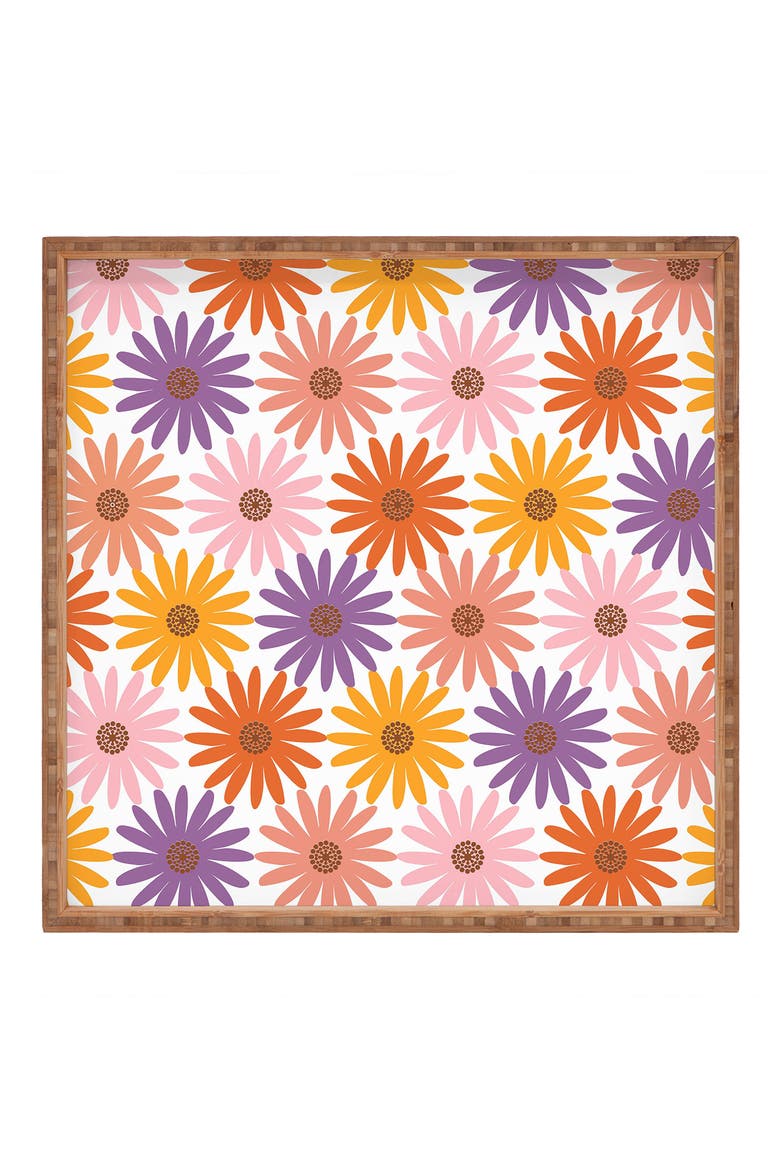 Deny Designs Very Peri Daisy Pattern by Emanuela Carratoni Square Tray ...