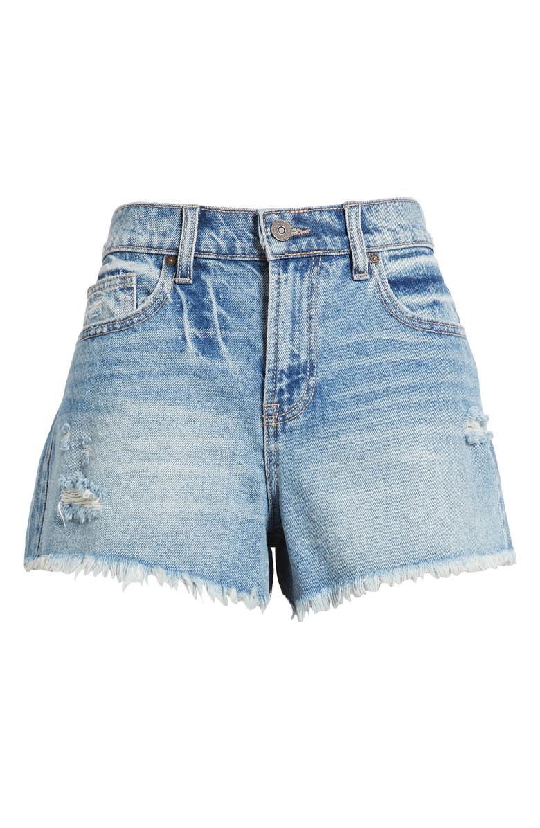 HIDDEN JEANS Fray Hem Denim Shorts, Alternate, color,