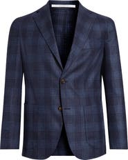 Eleventy Plaid Wool Blend Sport Coat