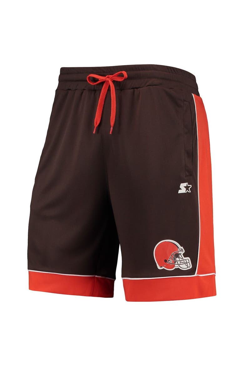 Men's Starter Brown/Orange Cleveland Browns Fan Favorite Fashion Shorts, Alternate, color, Brown