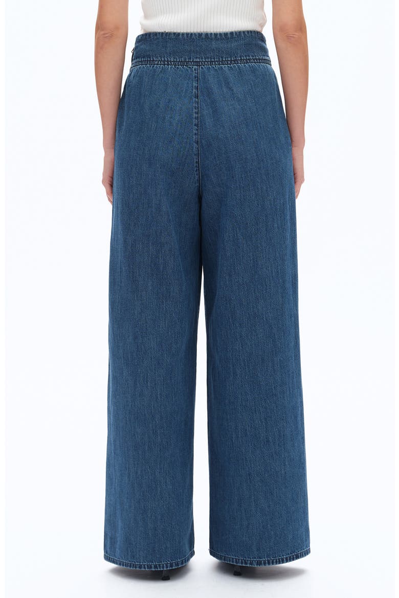 Ultra High Waist Wide Leg Trouser Jeans, Alternate, color, DARK BLUE
