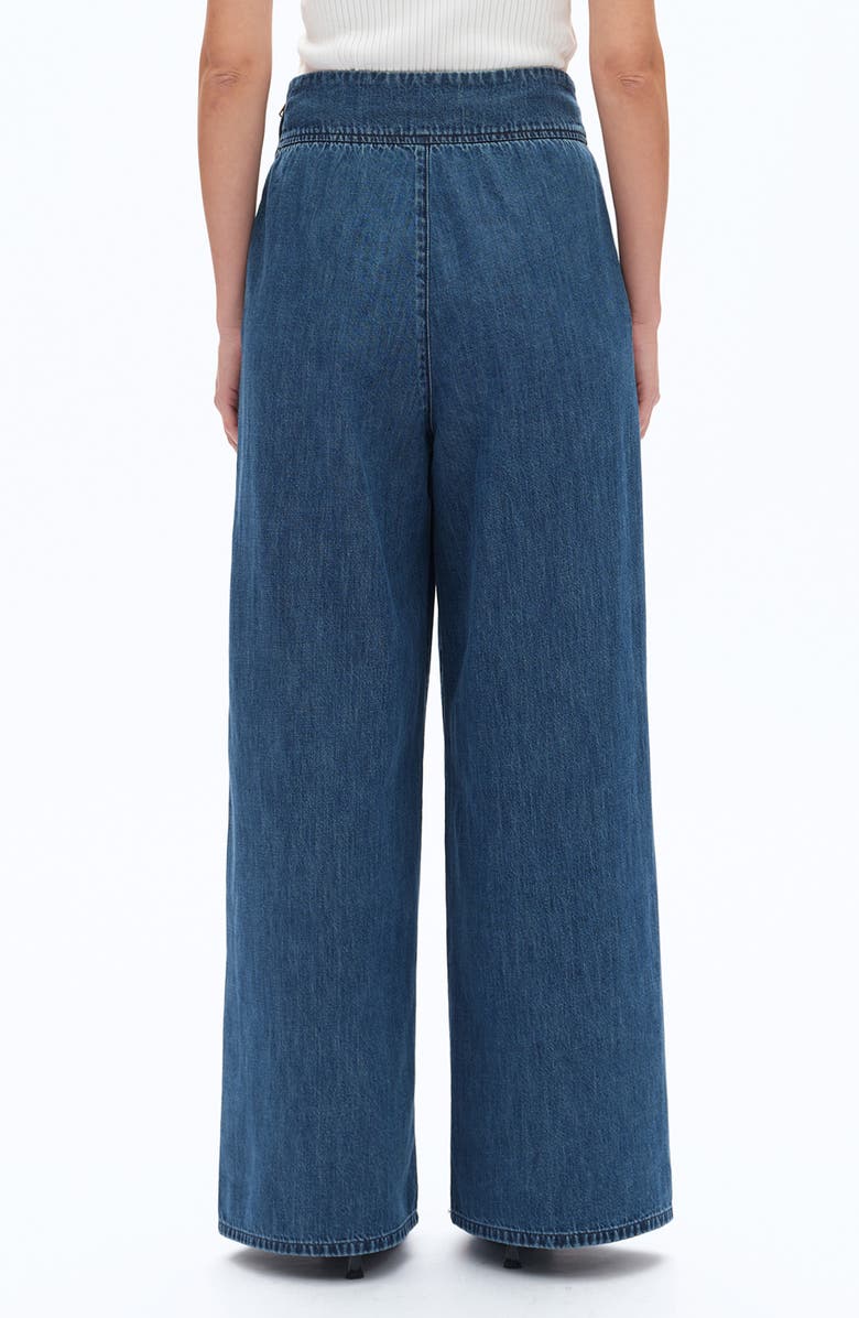 Bayeas Ultra High Waist Wide Leg Trouser Jeans, Alternate, color, Dark Blue