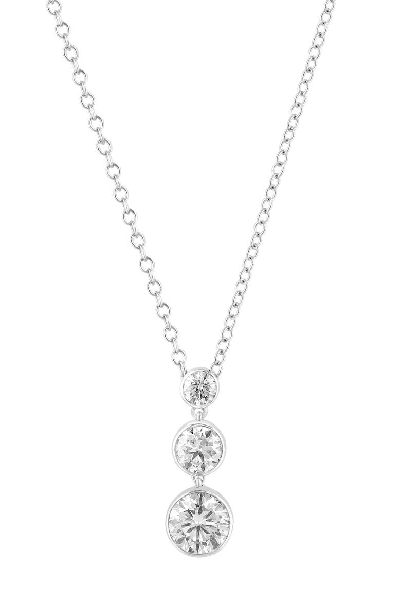 Lab Grown Diamond Pendant Necklace, Alternate, color, SILVER