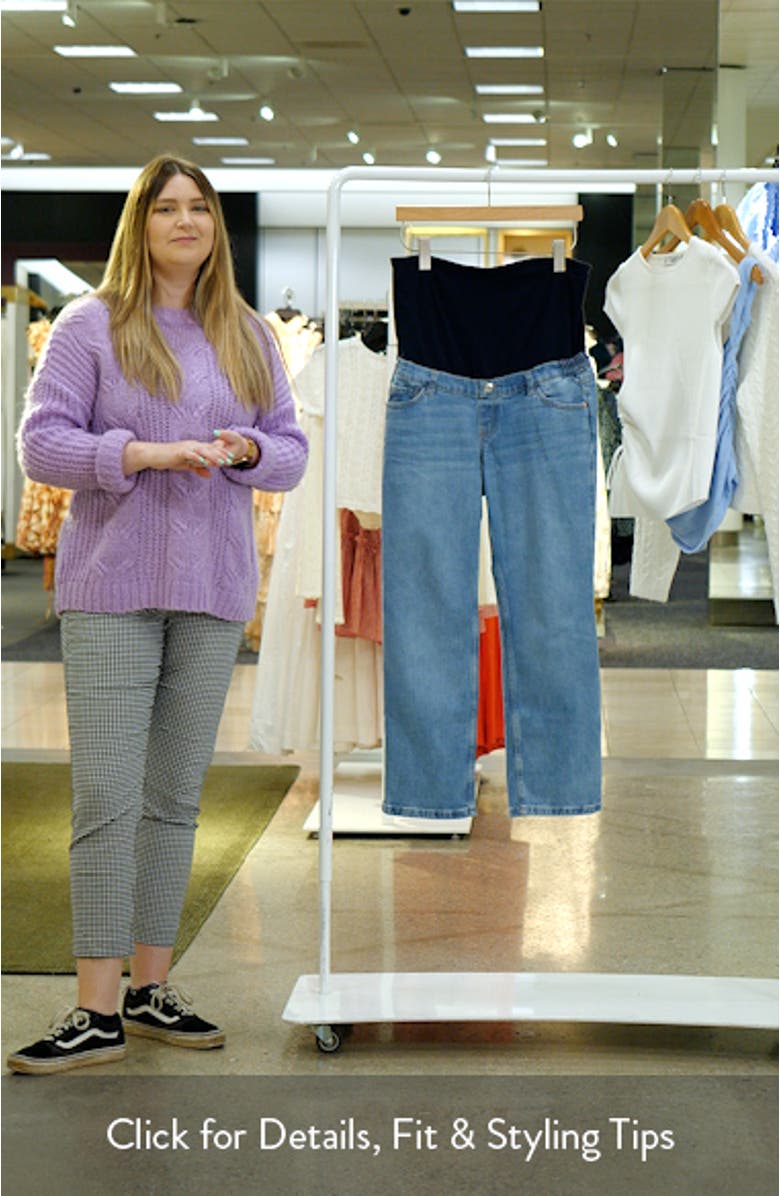 Straight Leg Ankle Maternity Jeans, sales video thumbnail