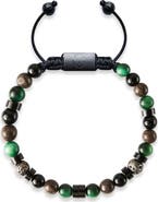 TORRELA Green Tiger Eye Jasper Beaded Bracelet