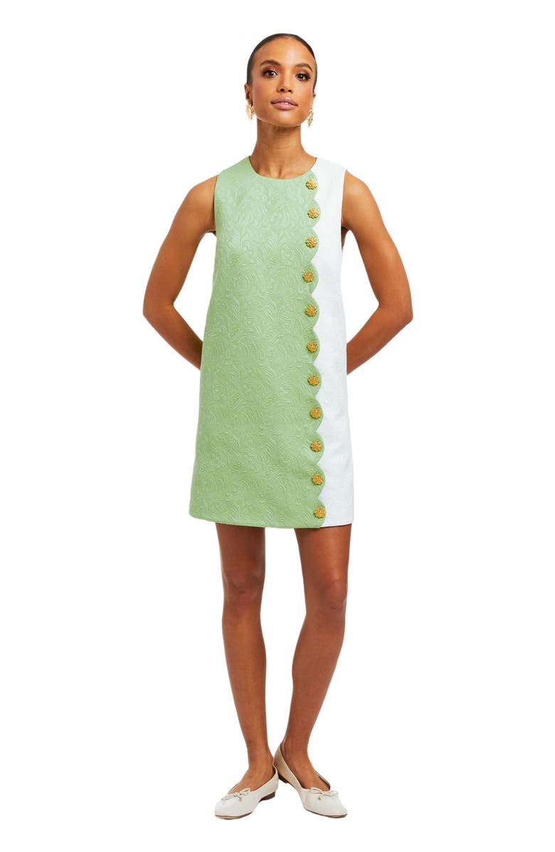Mestiza New York Etta Scallop Mini Dress, Alternate, color, Green