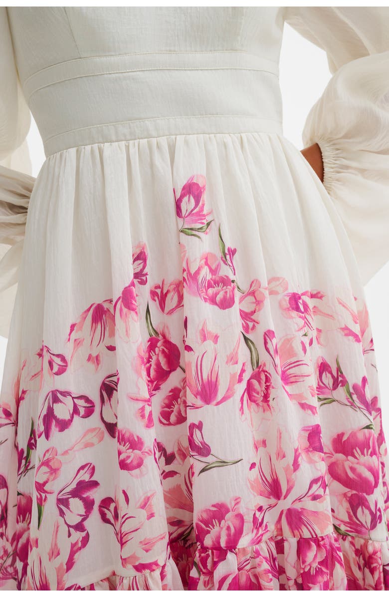 Malina Sasia Deep V-Neck Midi Dress, Alternate, color, Tulip Pink